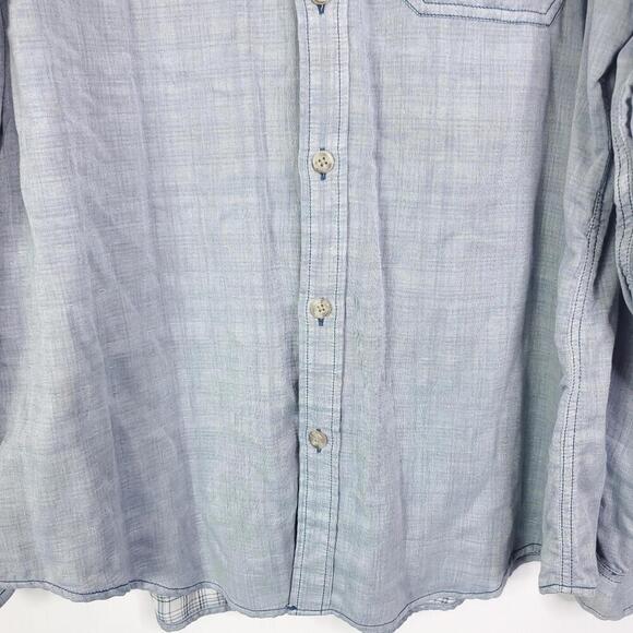 Eddie Bauer Shirt Mens Size XL Classic Fit Button Front Front Pocket Gray - Picture 4 of 9